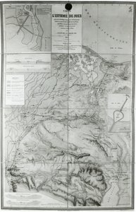 スエズ運河の準備地図、1855 作： French School